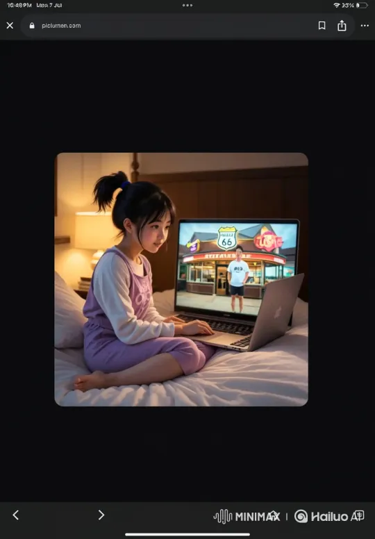 Young Girl Inspired by Steak-Eating Contest – AI Generated Video | Hailuo AI