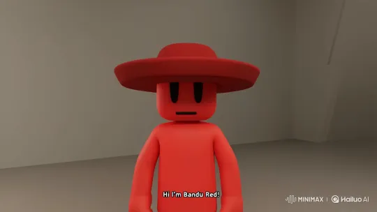 3D Character Bandu Red Introduces Himself – AI Generated Video | Hailuo AI