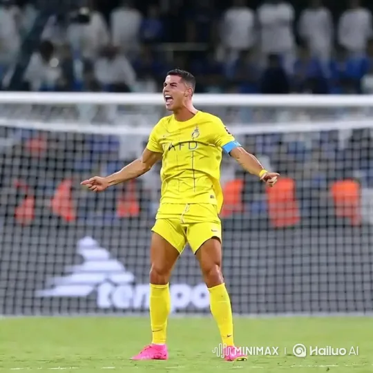 Soccer Player Celebrates and Embraces His Clone – AI Generated Video | Hailuo AI