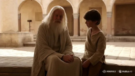 Elderly Wise Man Teaches Honesty to a Young Boy – AI Generated Video | Hailuo AI