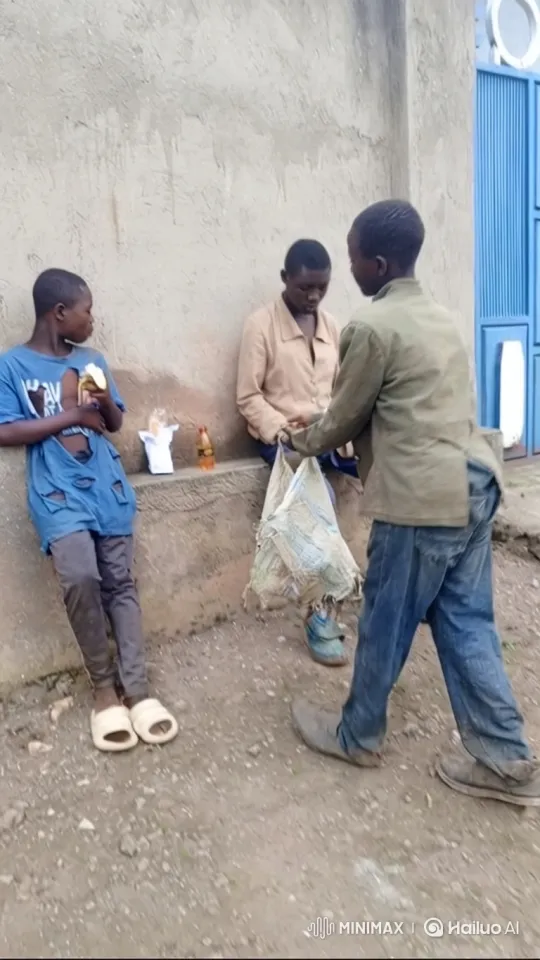 Children in a Deprived Setting with Focused Tracking Shot – AI Generated Video | Hailuo AI