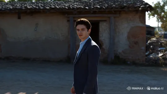 Confident Young Man Drives Lamborghini from Traditional Village – AI Generated Video | Hailuo AI