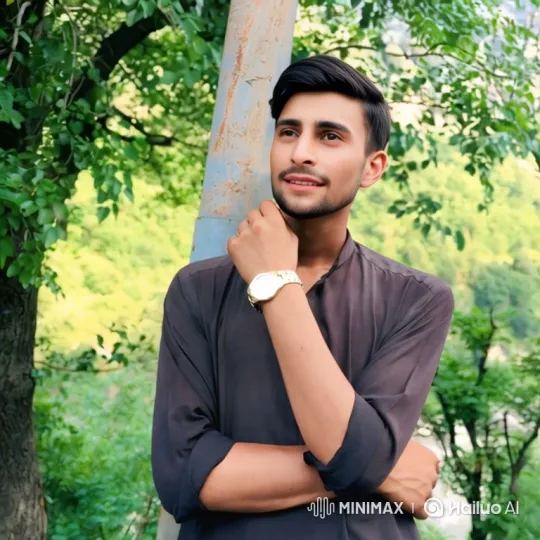 Young Man Contemplates Amidst Nature, Watches Helicopter Pass – AI Generated Video | Hailuo AI