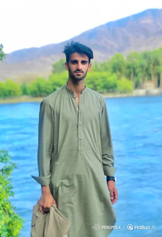 Young Man Contemplates Scenic River View – AI Generated Video | Hailuo AI
