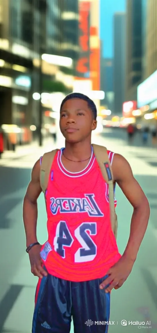 Young Man and Lookalike Enter Jag in Bustling City Scene – AI Generated Video | Hailuo AI
