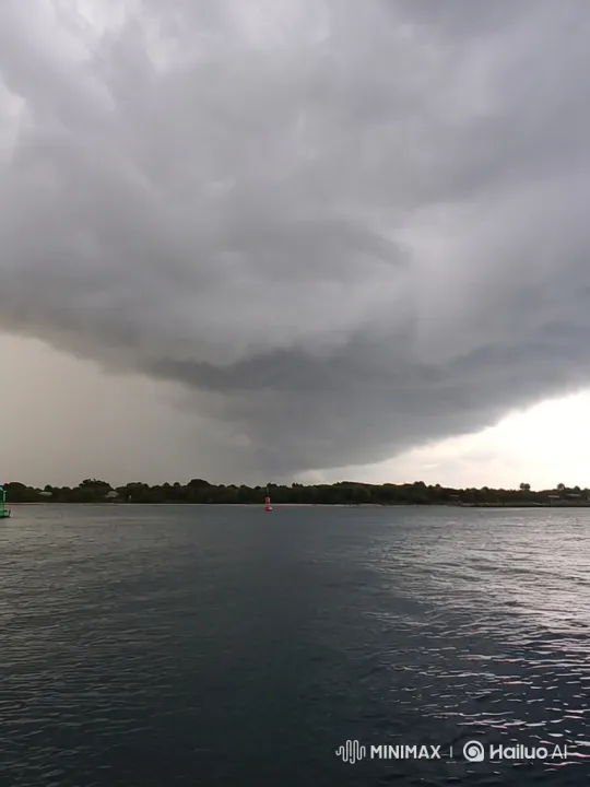 Stormy Seaside with Lightning Illumination – AI Generated Video | Hailuo AI