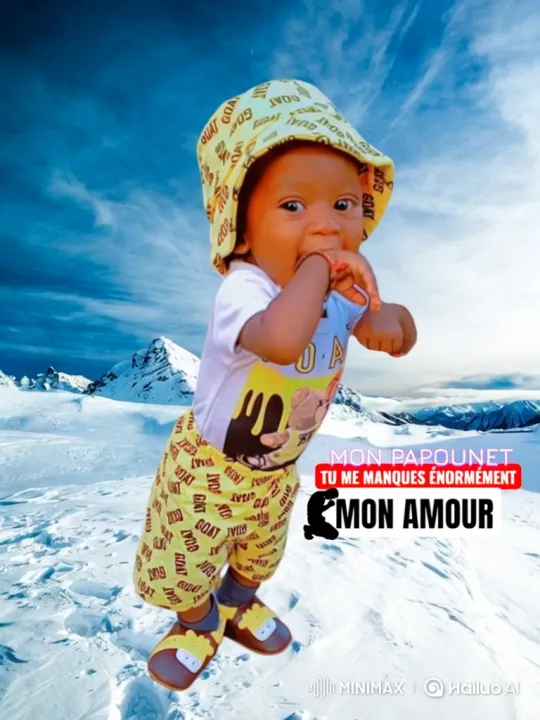 Baby in Snowy Mountains: Captivating Camera Moves – AI Generated Video | Hailuo AI
