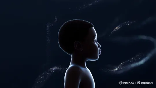 Knowledge Streams Illuminate a Young Black Child's Mind – AI Generated Video | Hailuo AI