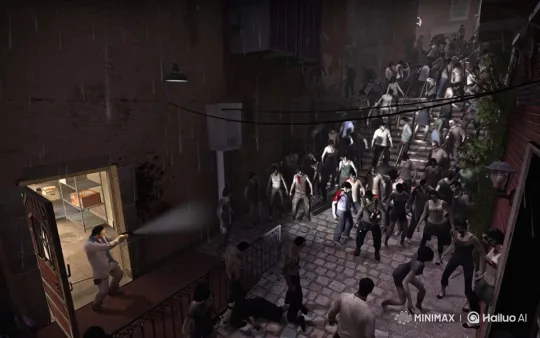 Chaos Unleashed: Money-Frenzied Mob in Dark Alley – AI Generated Video | Hailuo AI