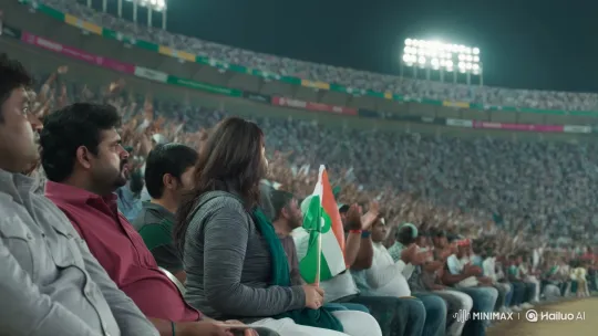 Pakistani Woman Celebrates Cricket Victory at Gaddafi Stadium – AI Generated Video | Hailuo AI