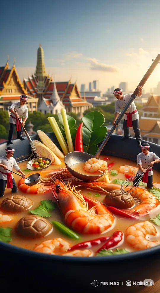Miniature Chefs Prepare Giant Soup in Fantastical Setting – AI Generated Video | Hailuo AI