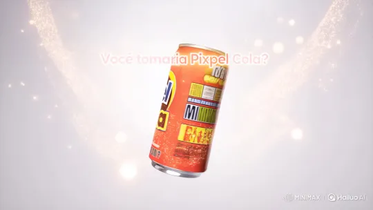 Animated 'Pixel Cola' Ad with Sparkling Effects – AI Generated Video | Hailuo AI