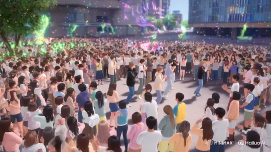BTS Celebrates Unity in Animated Brasília Square – AI Generated Video | Hailuo AI