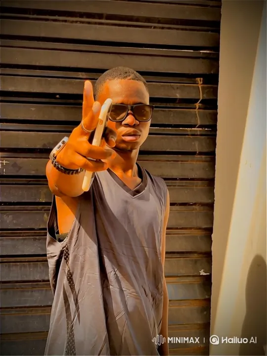 Stylish Man Showcases Confidence with Smartphone Pose – AI Generated Video | Hailuo AI