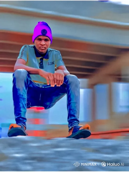Vibrant Man in Purple Beanie: Cinematic Camera Movement Study – AI Generated Video | Hailuo AI