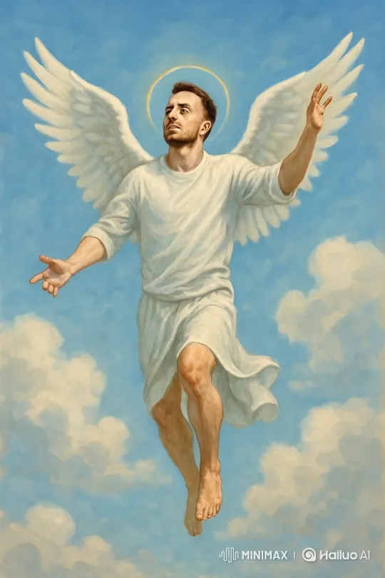Angel of Tranquility Ascends to Celestial Light – AI Generated Video | Hailuo AI