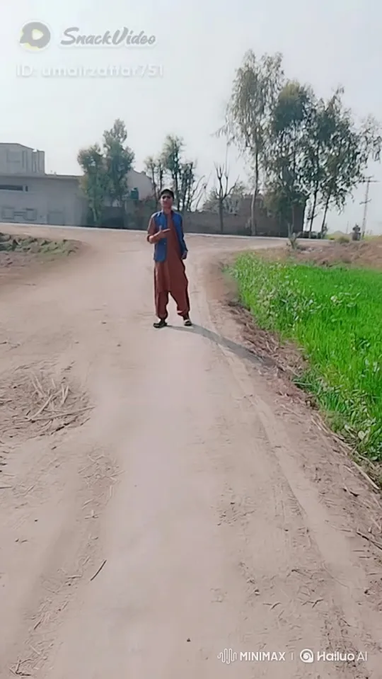 Young Man Begins Rural Road Journey in Dusty Car – AI Generated Video | Hailuo AI