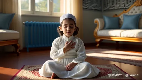Innocent Child Recites Naat on Prayer Mat – AI Generated Video | Hailuo AI