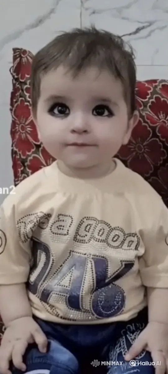 Baby's Curious Smile Captured on Camera – AI Generated Video | Hailuo AI