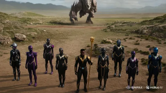 African Alien Superheroes Confront Nephilim Monster – AI Generated Video | Hailuo AI