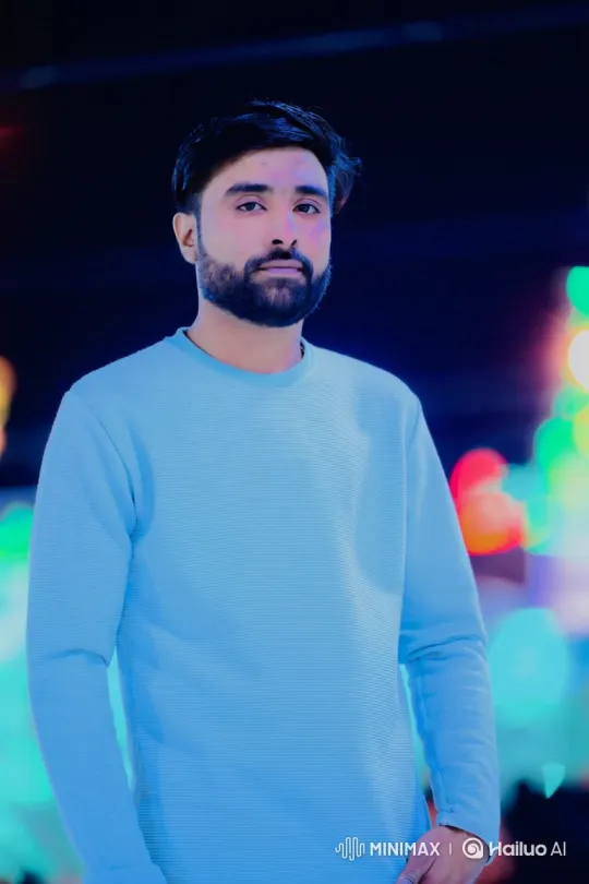 Young Man Poses with G63 Amidst City Lights – AI Generated Video | Hailuo AI