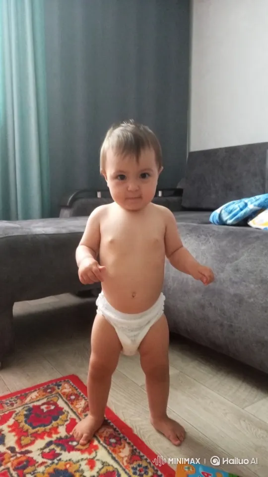 Toddler Lifts 100kg Barbell in Triumph – AI Generated Video | Hailuo AI