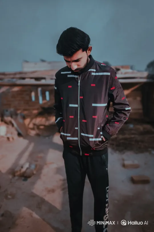 Young Man Hails Car in Overcast Rustic Setting – AI Generated Video | Hailuo AI