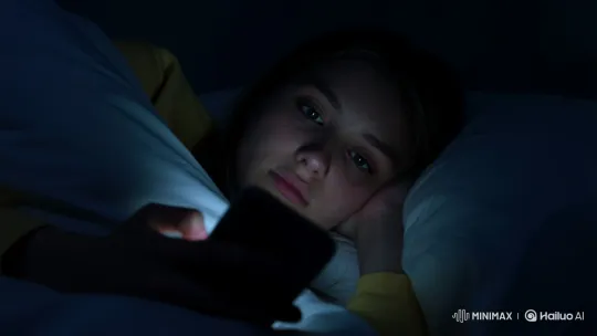 Teenage Girl Reflects on Social Media in Solitude – AI Generated Video | Hailuo AI