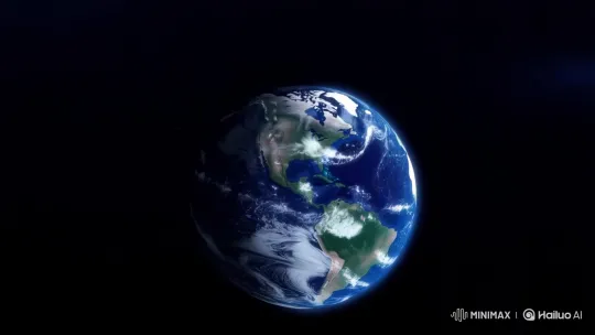 Earth from Space: Rapid Zoom-In to Landmass – AI Generated Video | Hailuo AI