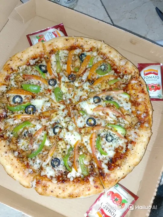 Freshly Baked Pizza with Vegetables and Cheese – AI Generated Video | Hailuo AI