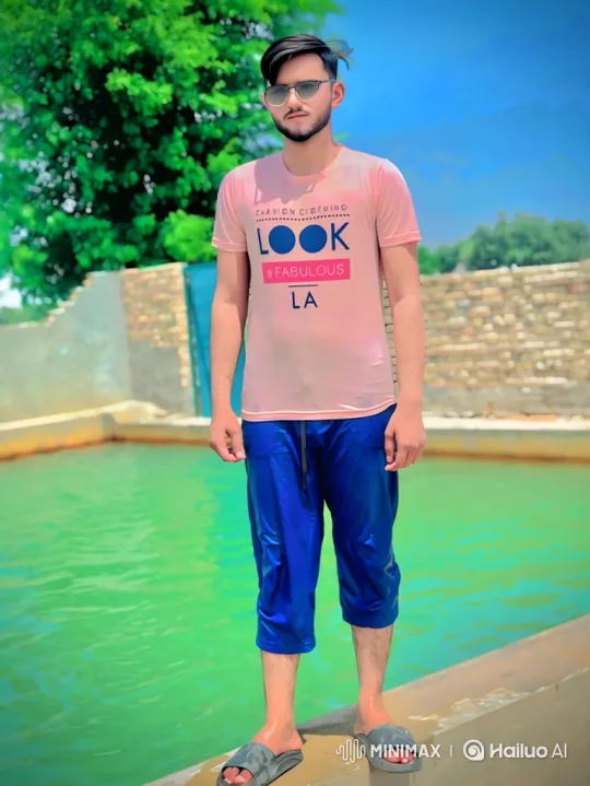 Young Man Reflects Poolside in Serene Setting – AI Generated Video | Hailuo AI