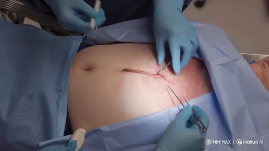 Surgical Demonstration of Umbilical Transposition in TRAM Flap – AI Generated Video | Hailuo AI