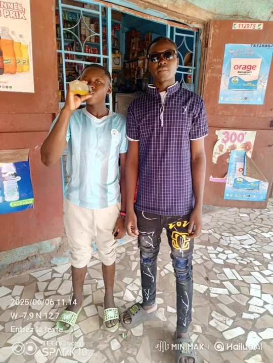 Young Men Enjoy Drinks, Share Moment Outside Shop – AI Generated Video | Hailuo AI