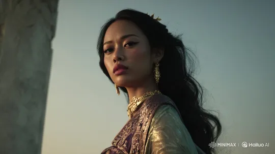 Woman Approaches Majapahit Kingdom Panorama – AI Generated Video | Hailuo AI