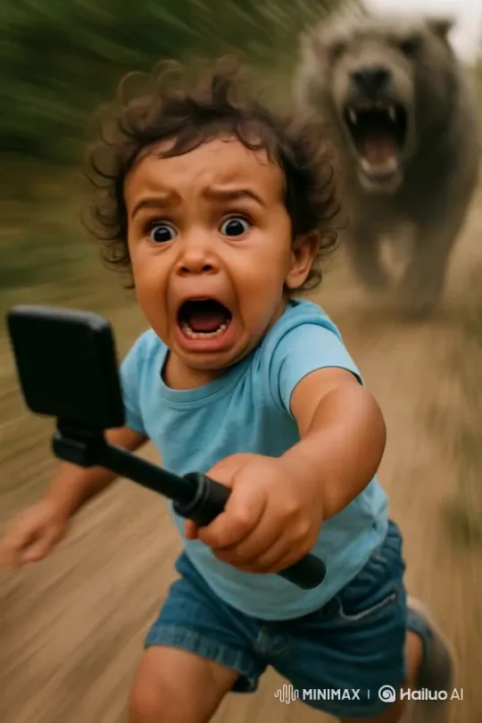 Filming as if Fleeing from Hayvan – AI Generated Video | Hailuo AI