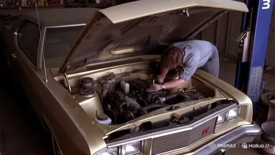Vintage Nissan Maxima Engine Repair in Garage – AI Generated Video | Hailuo AI