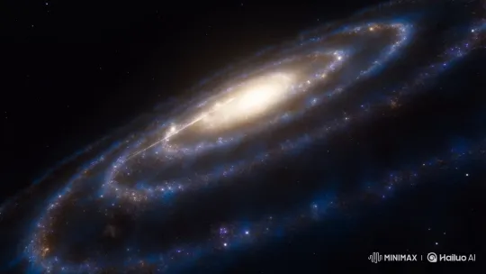 Majestic Animation of the Spinning Milky Way Galaxy – AI Generated Video | Hailuo AI