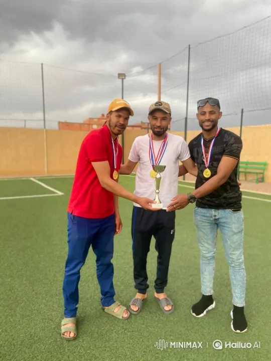 Victorious Team Celebrates with Medals and Trophy – AI Generated Video | Hailuo AI