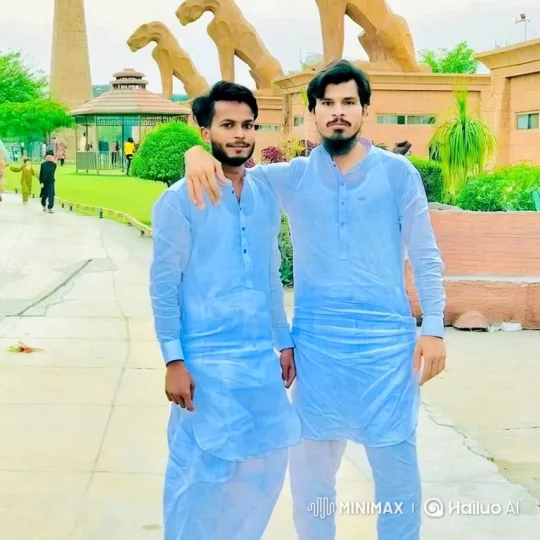 Two Men in Park: A Serene, Static Scene – AI Generated Video | Hailuo AI