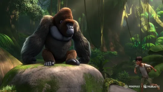 Explorer Shocked by Speaking Gorilla in Jungle – AI Generated Video | Hailuo AI