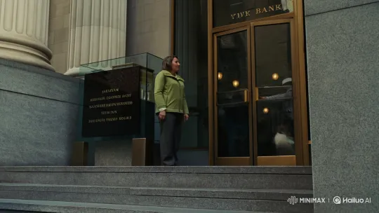 Terrier Mix Dog Robs Bank, Flees Through City Streets – AI Generated Video | Hailuo AI