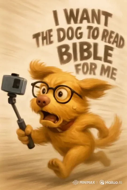 Dog Reading Bible for Owner – AI Generated Video | Hailuo AI