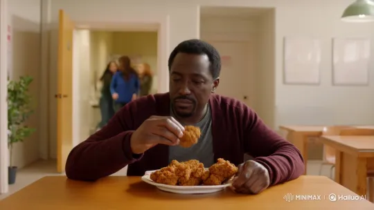 Black Man Defends His Fried Chicken from Thieves – AI Generated Video | Hailuo AI