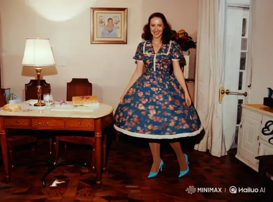 Woman Enjoys Dancing with Skirt, Teen Boys Caress Her Legs – AI Generated Video | Hailuo AI