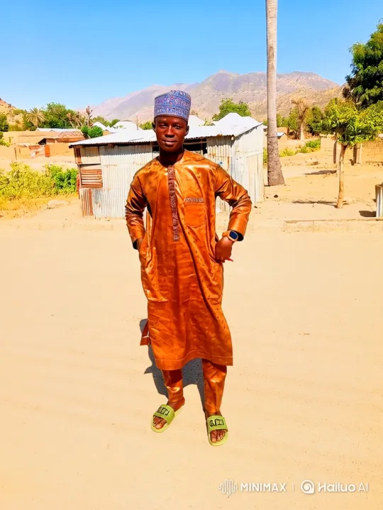Young Man in Copper Attire Enters Luxury Sedan in Rural Village – AI Generated Video | Hailuo AI