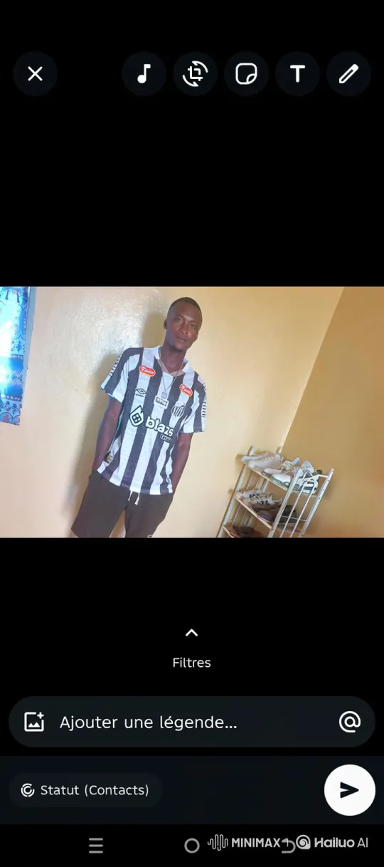 Young Black Man in Striped Jersey Shows Calm, Friendly Presence – AI Generated Video | Hailuo AI