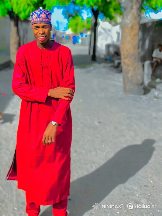 Young Man in Red Attire Smiles Outdoors – AI Generated Video | Hailuo AI