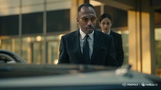 Distinguished Man in Suit Discusses Business with Executive – AI Generated Video | Hailuo AI