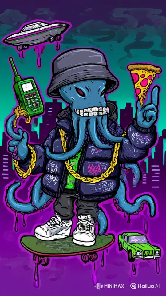Alien Skateboarder in a Neon Cityscape – AI Generated Video | Hailuo AI