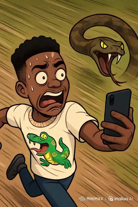 Man Fleeing from a Large Snake – AI Generated Video | Hailuo AI